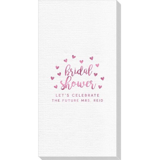 Confetti Hearts Bridal Shower Deville Guest Towels